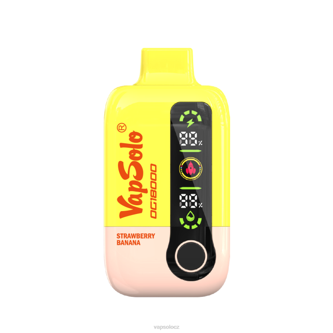 VapSolo CZ - jahodový banán VapSolo DG18000 jednorázová vapa VLFJ56