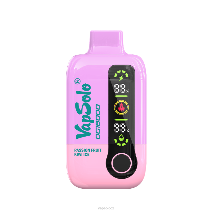 VapSolo Praha - mučenka kiwi led VapSolo DG18000 jednorázová vapa VLFJ52