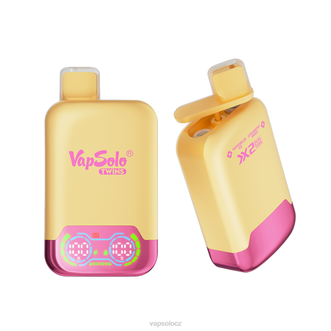 VapSolo Buy - vodní meloun a jahodové mango VapSolo TWINS jednorázová vapa VLFJ35