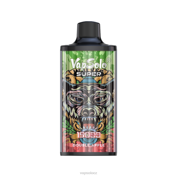 VapSolo Praha - dvojité jablko VapSolo SUPER jednorázová vapa VLFJ17