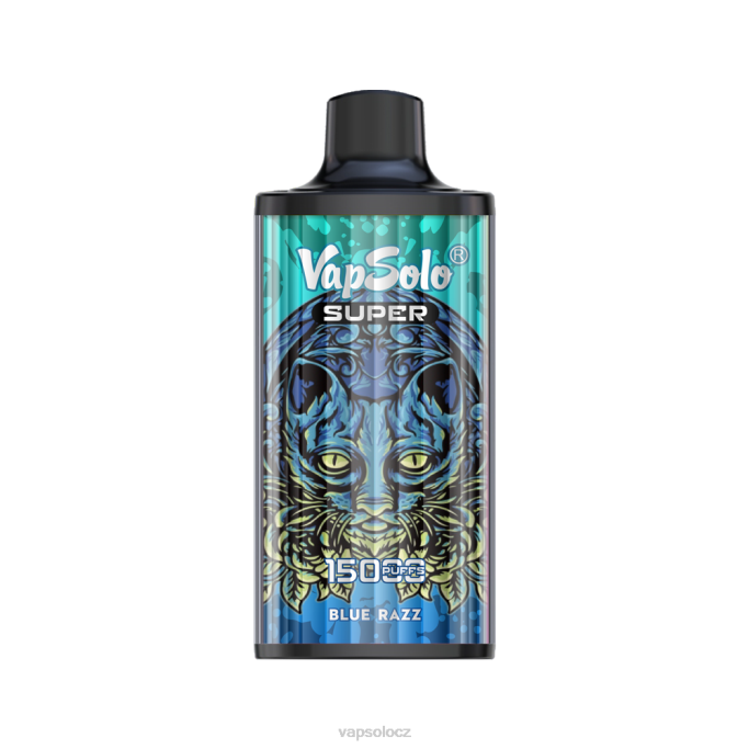 VapSolo Wholesale - modrý razz VapSolo SUPER jednorázová vapa VLFJ14