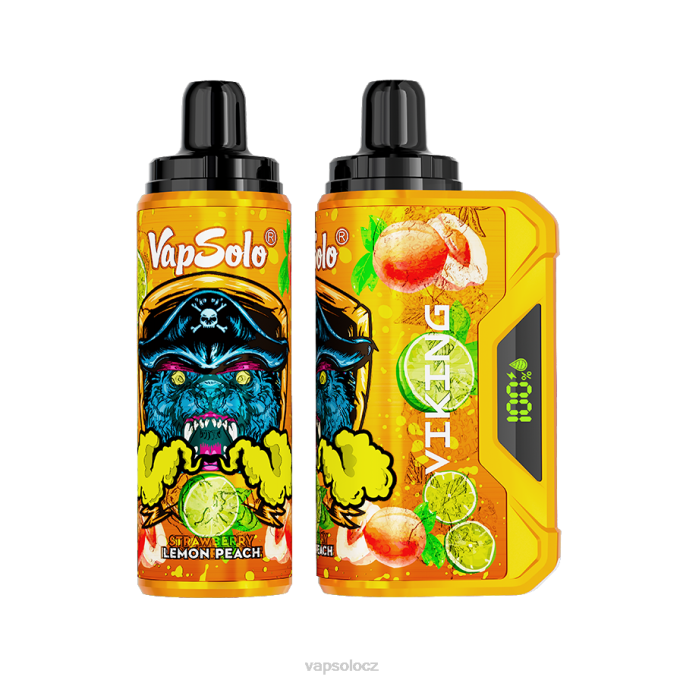 VapSolo CZ - citronová broskev VapSolo VIKING jednorázová vapa VLFJ41